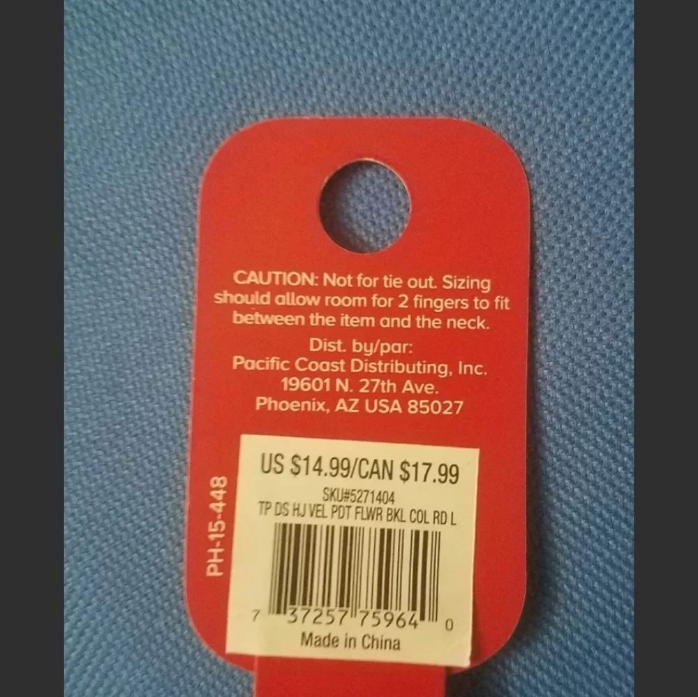 Red Bow Dog Collar Size L New Neck 18-26 In Nwt